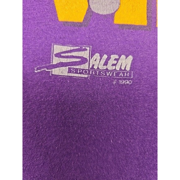 Vintage Minnesota Vikings 1990 Salem Sportswear T-shirt NFL Football Mens XL - Picture 3 of 9